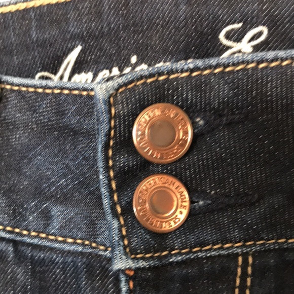 AMERICAN EAGLE ANKLE LENGTH JEANS DARK BLUE SIZE 00 NWOT EXCELLENT CONDITION! - Picture 2 of 7